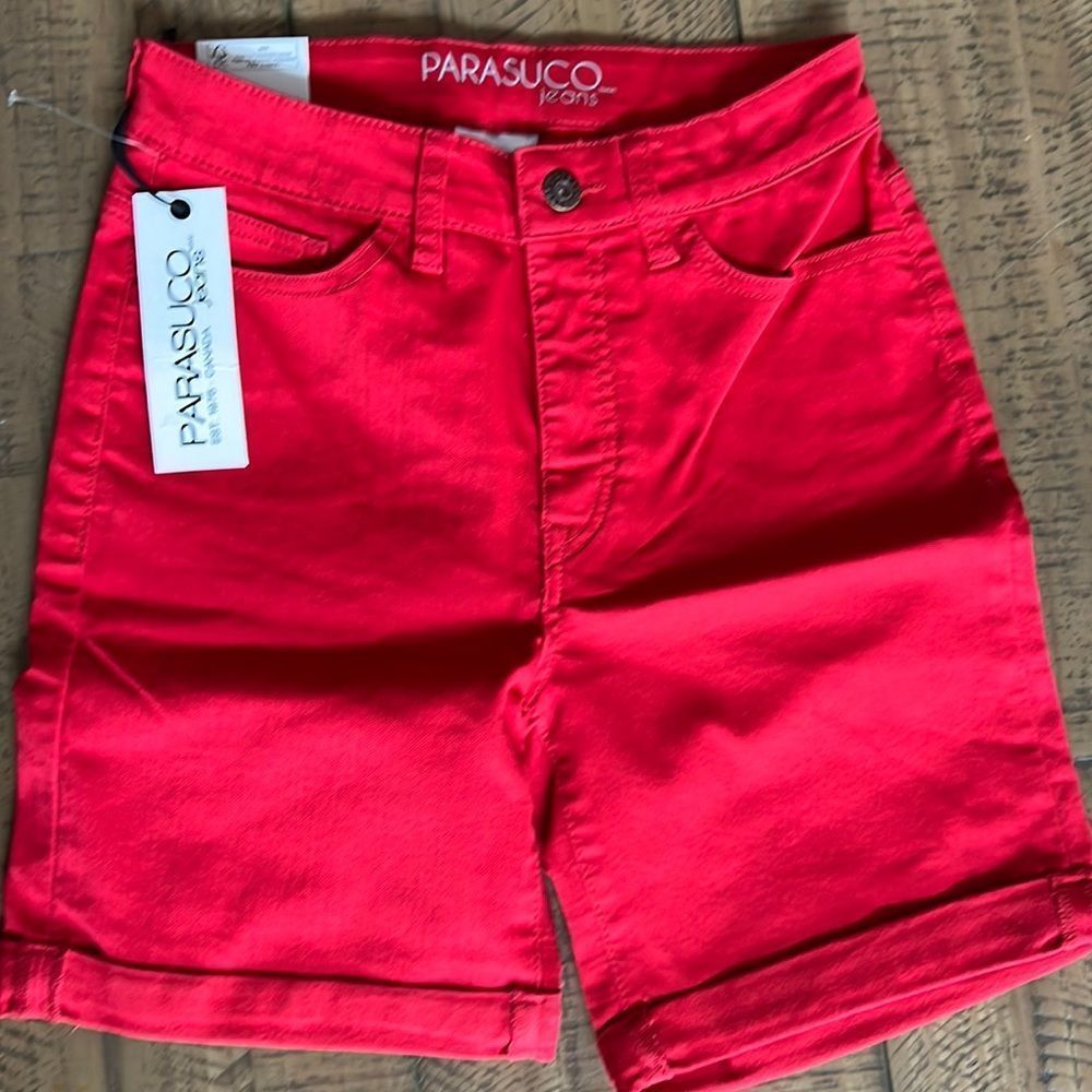 Parasuco red Jean shorts